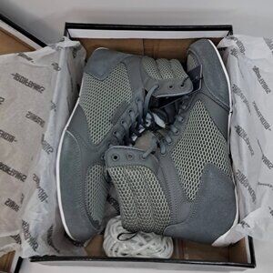 Iron Tanks Titan III Mens Gym Shoes Size 11 Steel Grey High Top Training EY